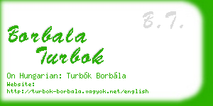 borbala turbok business card